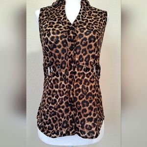 Lepoard Print Dress Shirt